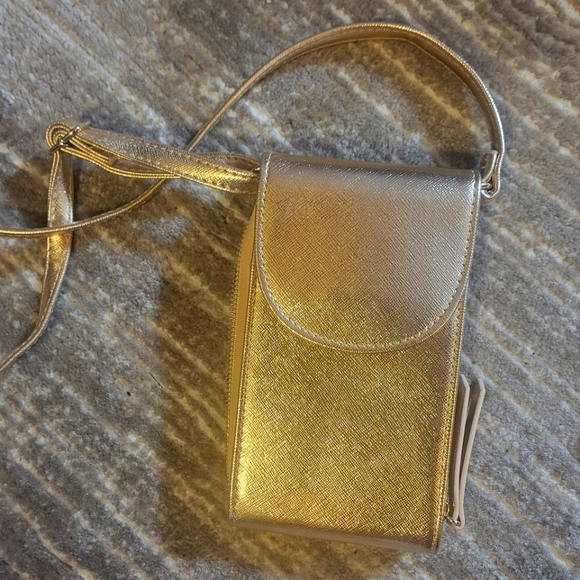 Rose gold clutch/crossbody purse - Picture 1 of 2